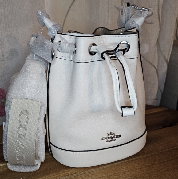 Coach Mini Bucket Bag Silver/Chalk - Picture 2 of 8